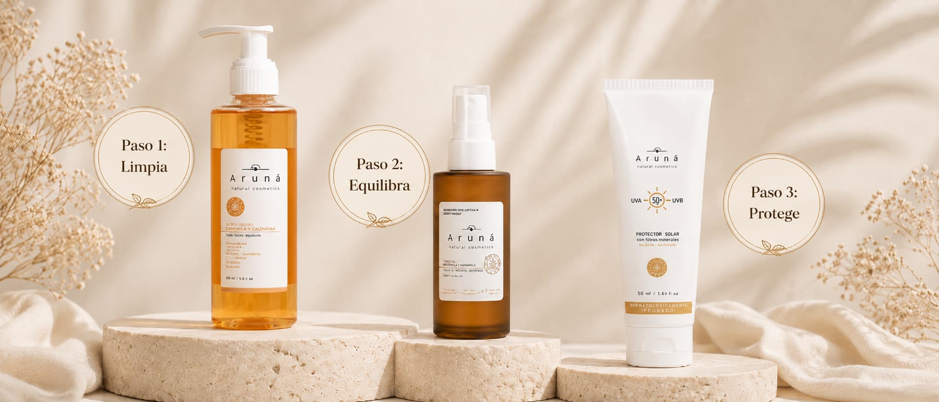 Rutina Limpieza y Frescura con jabón facial, hidratante Soufflé y protector solar FPS 50+